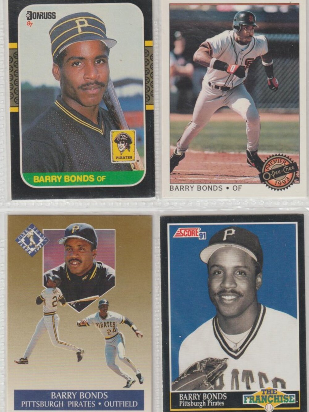 Barry Bonds 4 Card Lot – Rookie + Inserts/Base Mix #25